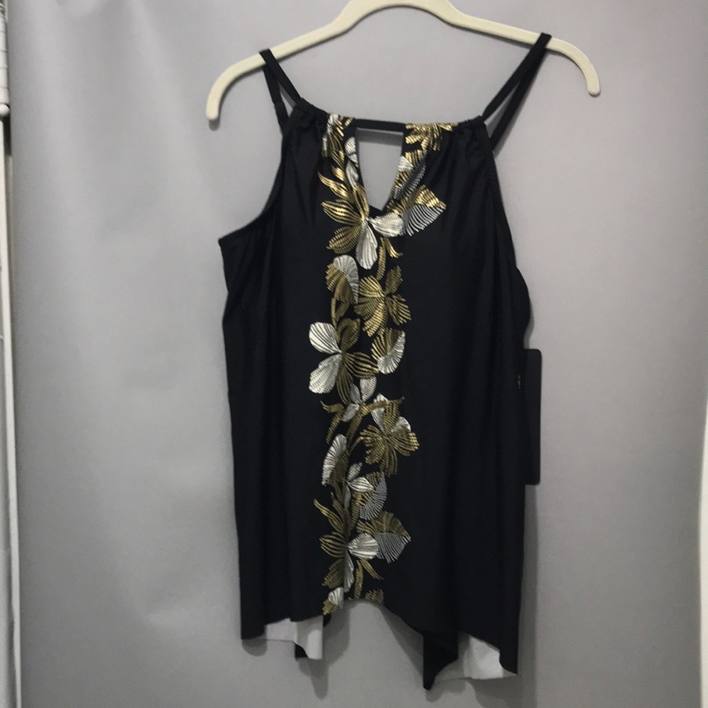 Miraclesuit Women’s Bathing-suit Top w/ Floral Design Size 14